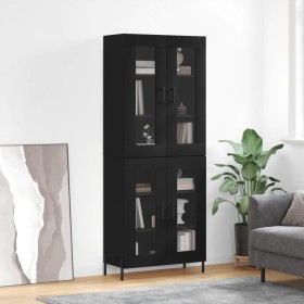 Aparador alto madera contrachapada negro 69,5x34x180 cm de vidaXL, Aparadores - Ref: Foro24-3198282, Precio: 173,99 €, Descue...