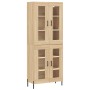 Aparador alto madera contrachapada color roble 69,5x34x180 cm de vidaXL, Aparadores - Ref: Foro24-3198284, Precio: 163,97 €, ...