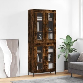 Tall smoked oak plywood sideboard 69.5x34x180 cm by vidaXL, Sideboards - Ref: Foro24-3198286, Price: 168,99 €, Discount: %