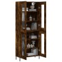 Aparador alto madera contrachapada roble ahumado 69,5x34x180 cm de vidaXL, Aparadores - Ref: Foro24-3198286, Precio: 169,94 €...