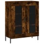 Aparador alto madera contrachapada roble ahumado 69,5x34x180 cm de vidaXL, Aparadores - Ref: Foro24-3198286, Precio: 169,94 €...