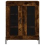 Aparador alto madera contrachapada roble ahumado 69,5x34x180 cm de vidaXL, Aparadores - Ref: Foro24-3198286, Precio: 169,94 €...