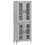 Aparador alto madera contrachapada gris sonoma 69,5x34x180 cm de vidaXL, Aparadores - Ref: Foro24-3198287, Precio: 174,59 €, ...