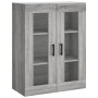 Aparador alto madera contrachapada gris sonoma 69,5x34x180 cm de vidaXL, Aparadores - Ref: Foro24-3198287, Precio: 174,59 €, ...