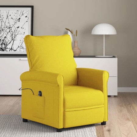 Sillón eléctrico reclinable de tela amarillo de vidaXL, Sillones - Ref: Foro24-3100369, Precio: 215,66 €, Descuento: %