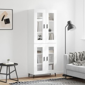 High glossy white plywood sideboard 69.5x34x180 cm by vidaXL, Sideboards - Ref: Foro24-3198291, Price: 172,99 €, Discount: %