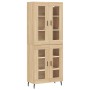 Aparador alto madera contrachapada color roble 69,5x34x180 cm de vidaXL, Aparadores - Ref: Foro24-3198292, Precio: 167,69 €, ...