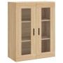 Aparador alto madera contrachapada color roble 69,5x34x180 cm de vidaXL, Aparadores - Ref: Foro24-3198292, Precio: 167,69 €, ...