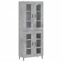 Aparador alto madera contrachapada gris hormigón 69,5x34x180 cm de vidaXL, Aparadores - Ref: Foro24-3198293, Precio: 157,64 €...