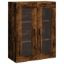 Aparador alto madera contrachapada roble ahumado 69,5x34x180 cm de vidaXL, Aparadores - Ref: Foro24-3198294, Precio: 179,61 €...