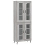 Aparador alto madera contrachapada gris sonoma 69,5x34x180 cm de vidaXL, Aparadores - Ref: Foro24-3198295, Precio: 162,72 €, ...