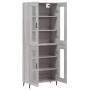 Aparador alto madera contrachapada gris sonoma 69,5x34x180 cm de vidaXL, Aparadores - Ref: Foro24-3198295, Precio: 162,72 €, ...