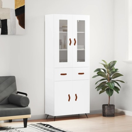 Aparador alto madera contrachapada blanco 69,5x34x180 cm de vidaXL, Aparadores - Ref: Foro24-3198505, Precio: 160,58 €, Descu...