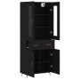 Aparador alto madera contrachapada negro 69,5x34x180 cm de vidaXL, Aparadores - Ref: Foro24-3198506, Precio: 166,73 €, Descue...