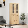 Aparador alto madera contrachapada color roble 69,5x34x180 cm de vidaXL, Aparadores - Ref: Foro24-3198508, Precio: 167,00 €, ...