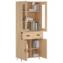 Aparador alto madera contrachapada color roble 69,5x34x180 cm de vidaXL, Aparadores - Ref: Foro24-3198508, Precio: 167,00 €, ...