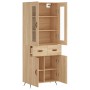 Aparador alto madera contrachapada color roble 69,5x34x180 cm de vidaXL, Aparadores - Ref: Foro24-3198508, Precio: 167,00 €, ...