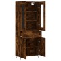 Aparador alto madera contrachapada roble ahumado 69,5x34x180 cm de vidaXL, Aparadores - Ref: Foro24-3198510, Precio: 155,99 €...