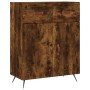 Aparador alto madera contrachapada roble ahumado 69,5x34x180 cm de vidaXL, Aparadores - Ref: Foro24-3198510, Precio: 155,99 €...