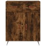 Tall smoked oak plywood highboard 69.5x34x180 cm by vidaXL, Sideboards - Ref: Foro24-3198510, Price: 156,60 €, Discount: %