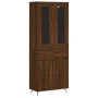 Aparador alto madera contrachapada marrón roble 69,5x34x180 cm de vidaXL, Aparadores - Ref: Foro24-3198512, Precio: 182,92 €,...