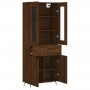 Tall brown oak plywood sideboard 69.5x34x180 cm by vidaXL, Sideboards - Ref: Foro24-3198512, Price: 182,92 €, Discount: %