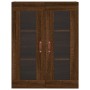 Aparador alto madera contrachapada marrón roble 69,5x34x180 cm de vidaXL, Aparadores - Ref: Foro24-3198512, Precio: 182,92 €,...