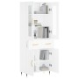 Tall white plywood sideboard 69.5x34x180 cm by vidaXL, Sideboards - Ref: Foro24-3198513, Price: 186,99 €, Discount: %