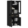 Aparador alto madera contrachapada negro 69,5x34x180 cm de vidaXL, Aparadores - Ref: Foro24-3198514, Precio: 175,99 €, Descue...