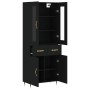 Aparador alto madera contrachapada negro 69,5x34x180 cm de vidaXL, Aparadores - Ref: Foro24-3198514, Precio: 175,99 €, Descue...