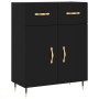 Aparador alto madera contrachapada negro 69,5x34x180 cm de vidaXL, Aparadores - Ref: Foro24-3198514, Precio: 175,99 €, Descue...