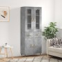 Concrete gray plywood tall sideboard 69.5x34x180 cm by vidaXL, Sideboards - Ref: Foro24-3198517, Price: 161,85 €, Discount: %