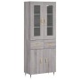 Tall gray Sonoma plywood sideboard 69.5x34x180 cm by vidaXL, Sideboards - Ref: Foro24-3198519, Price: 167,52 €, Discount: %