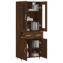 Tall oak brown plywood sideboard 69.5x34x180 cm by vidaXL, Sideboards - Ref: Foro24-3198520, Price: 160,99 €, Discount: %