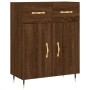 Tall oak brown plywood sideboard 69.5x34x180 cm by vidaXL, Sideboards - Ref: Foro24-3198520, Price: 160,99 €, Discount: %