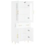 Aparador alto madera contrachapada blanco 69,5x34x180 cm de vidaXL, Aparadores - Ref: Foro24-3198521, Precio: 191,40 €, Descu...