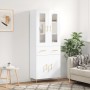 Aparador alto madera contrachapada blanco brillo 69,5x34x180 cm de vidaXL, Aparadores - Ref: Foro24-3198523, Precio: 185,82 €...