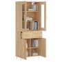 Aparador alto madera contrachapada color roble 69,5x34x180 cm de vidaXL, Aparadores - Ref: Foro24-3198524, Precio: 155,22 €, ...