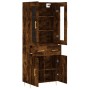 Aparador alto madera contrachapada roble ahumado 69,5x34x180 cm de vidaXL, Aparadores - Ref: Foro24-3198526, Precio: 159,72 €...