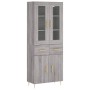 Tall gray Sonoma plywood sideboard 69.5x34x180 cm by vidaXL, Sideboards - Ref: Foro24-3198527, Price: 165,56 €, Discount: %