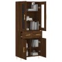 Tall brown oak plywood sideboard 69.5x34x180 cm by vidaXL, Sideboards - Ref: Foro24-3198528, Price: 166,10 €, Discount: %