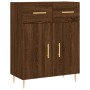 Tall brown oak plywood sideboard 69.5x34x180 cm by vidaXL, Sideboards - Ref: Foro24-3198528, Price: 166,10 €, Discount: %