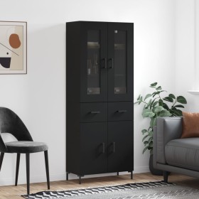 Aparador alto madera contrachapada negro 69,5x34x180 cm de vidaXL, Aparadores - Ref: Foro24-3198530, Precio: 172,99 €, Descue...