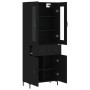 Aparador alto madera contrachapada negro 69,5x34x180 cm de vidaXL, Aparadores - Ref: Foro24-3198530, Precio: 172,74 €, Descue...