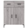 High sideboard sonoma gray plywood 69.5x34x180 cm by vidaXL, Sideboards - Ref: Foro24-3198535, Price: 172,99 €, Discount: %