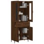 Tall oak brown plywood sideboard 69.5x34x180 cm by vidaXL, Sideboards - Ref: Foro24-3198536, Price: 172,99 €, Discount: %