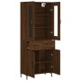 Tall oak brown plywood sideboard 69.5x34x180 cm by vidaXL, Sideboards - Ref: Foro24-3198536, Price: 172,99 €, Discount: %