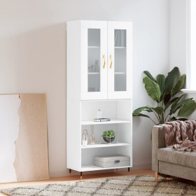 Aparador alto madera contrachapada blanco 69,5x34x180 cm de vidaXL, Aparadores - Ref: Foro24-3198705, Precio: 157,48 €, Descu...