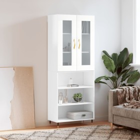 Tall white glossy plywood sideboard 69.5x34x180 cm by vidaXL, Sideboards - Ref: Foro24-3198707, Price: 155,99 €, Discount: %