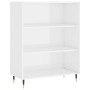 Aparador alto madera contrachapada blanco brillo 69,5x34x180 cm de vidaXL, Aparadores - Ref: Foro24-3198707, Precio: 161,23 €...